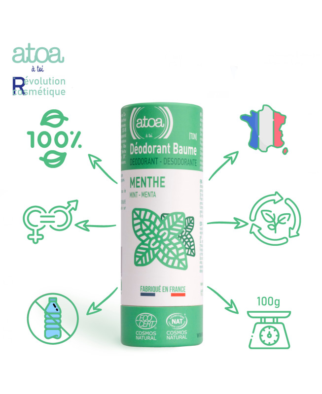 ATOA déodorant baume menthe